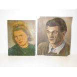 2x Unframed portraits believe to be German prisone