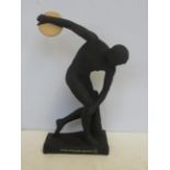 Wedgwood Olympic basalt figure with box & coa Heig