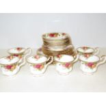 24 Piece Royal Albert old country rose tea set