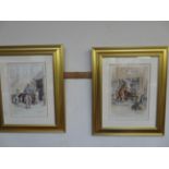 Pair of limited edition framed prints signed Marga