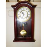 Mahogany cased wall clock