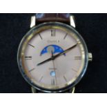 Gents Jowissa moon dial wristwatch with box & pape