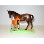 Beswick duo of horse & foal Length 24 cm