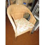 Wicker tub chair