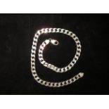 Heavy silver curb chain Weight 57 g