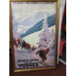 Ski resort poster Roger broders