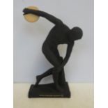 Wedgwood Olympic basalt figure with box & coa Heig