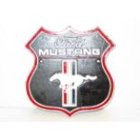 Cast iron ford mustang sign 25 x 25 cm