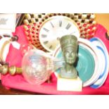 Various items to include a queen Nefertiti bronze