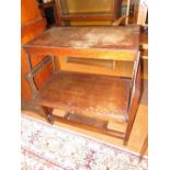 Metamorphic oak tea trolley