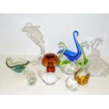 Collection of art glass figures