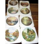 8 fishing related display plates by Wedgwood