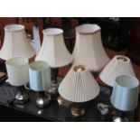 Group of good quality modern table lamps