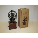 Metal & wood coffee grinder as new (Boxed)