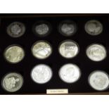 Golden jubilee Commonwealth silver coin collection- 20 crowns, 1 crown, 1 crown, 10 Kwacha, 1 dollar