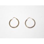 Pair of 9ct Gold hoop earrings