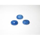 3 German cut lapis lazuli 16 x 12m