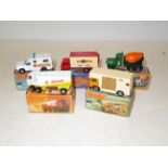 5x Boxed matchbox vehicles