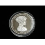 Silver Queen mother 5 pound coin
