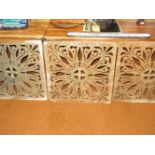 3x Large cast iron church grates 75 x 75 cm