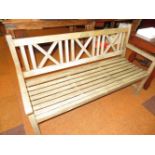 Teak garden bench