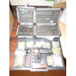 2x Cased sets of drill bits & cased set of screws