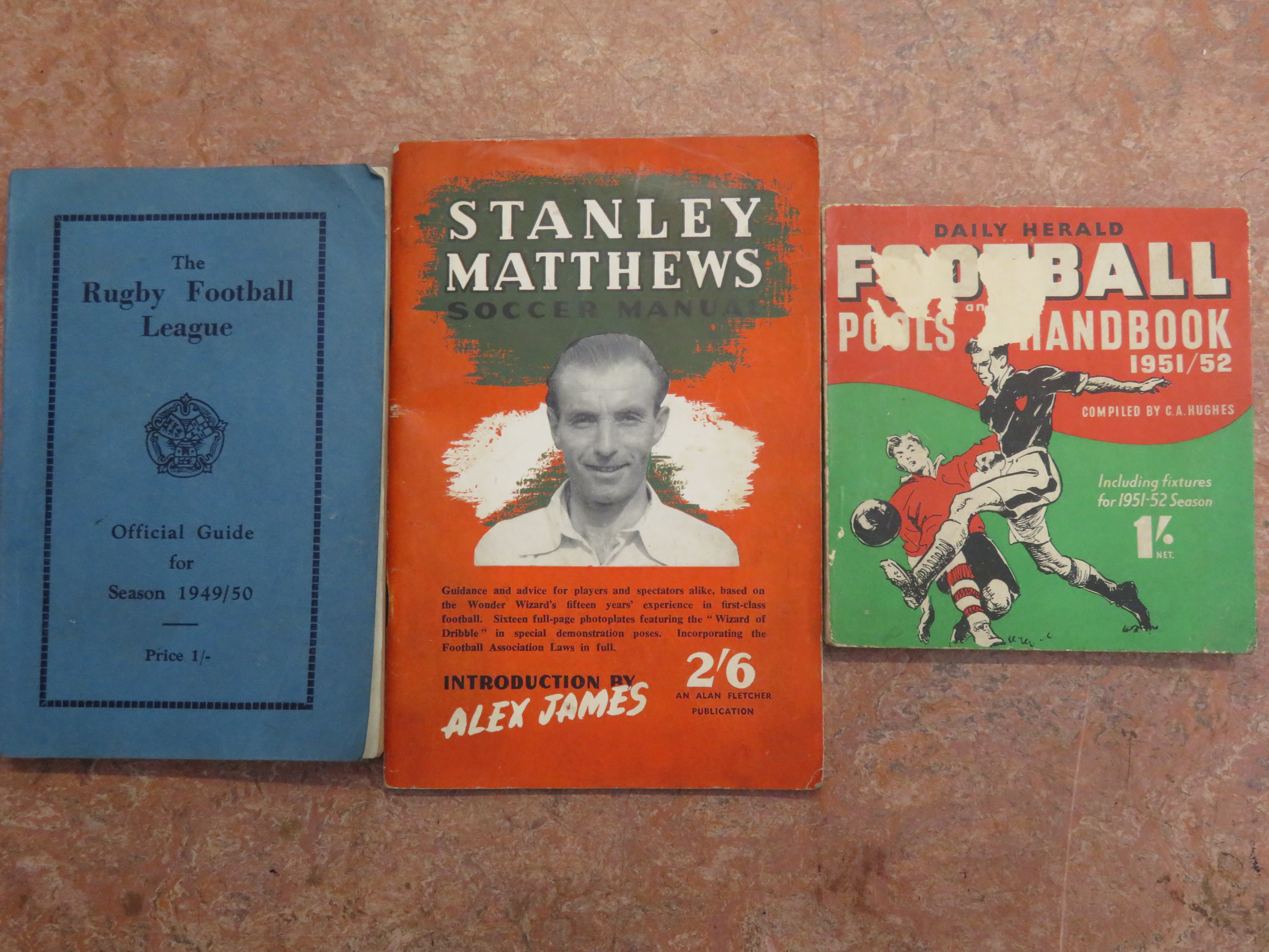 Stanley Matthews soccer manual, rugby football lea