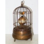 Metal bird cage clock Height 18 cm