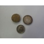 1937 Three Penny (EF), 1911 Shilling (EF), 1911 Si
