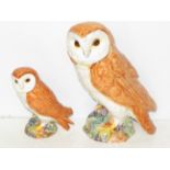 2x Beswick owls Largest 20 cm