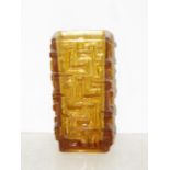 Retro amber vase, possibly Sklo union Height 18 cm