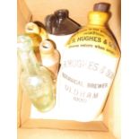 Vintage stoneware & glass bottles, locally related