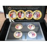 The Royal wedding day photographic four coin set c