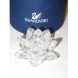Swarovski crystal candle holder with boxes & certi