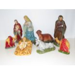 Group of religious early Nativity figures