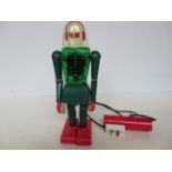 Mid 1960's DUX- ASTROMAN robot in original box (Antenna missing, 1 red lenes missing from back of ro