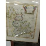 Map of Lancashire by Robert Morden 1695 41 x 36 cm