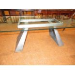 Modern glass coffee table