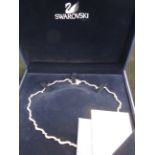Swarovski necklace with box & papers