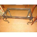 Wrought iron coffee table