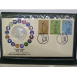 Silver county cricket medallic first day cover set
