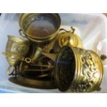 Box of brass ware