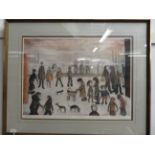 Framed limited edition Lowry print 295/850 'The pa