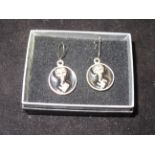 Pair of German skull earrings