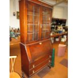 Early 20th century oak bureau bookcase