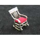 Silver chair pin cushion