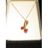 10 ct gold chain & pendant