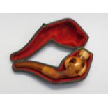 Cased meerschaum pipe