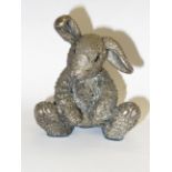Silver hallmarked rabbit by country artists dated