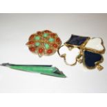 Art deco pin brooch, Sarah Coventry pin brooch & 1